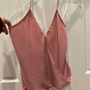 Crossfront blush camisole